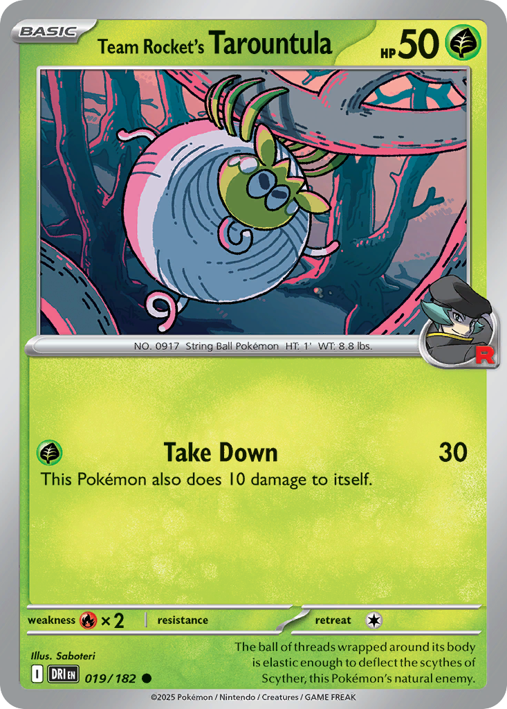 Team Rocket's Tarountula - Destined Rivals #019 (Reverse Holo)