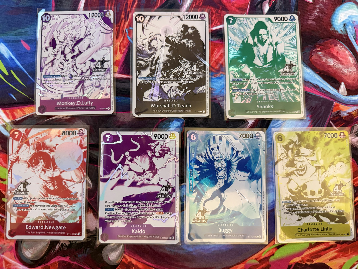 One Piece Card Game - Treasure Campaign 4th Anniversary Promo Set (7 Cards, English)