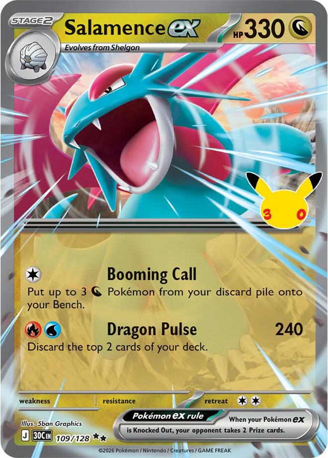 Salamence ex - 30th Celebration #109/128 (Double Rare)