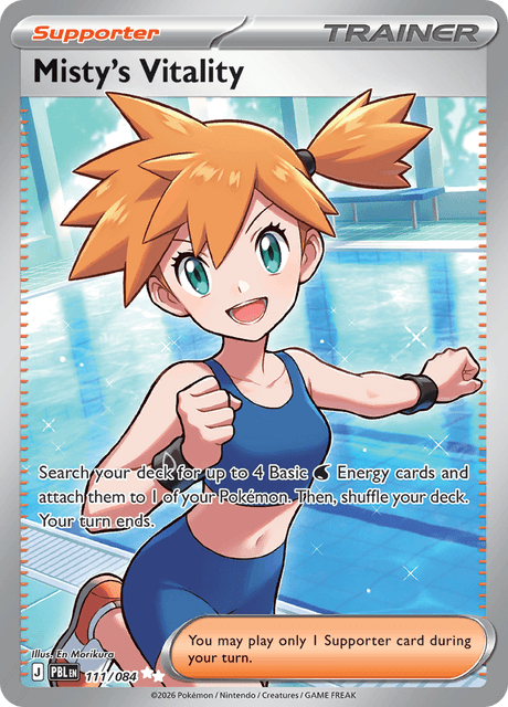 Misty's Vitality - Pitch Black 111/084 Pokemon card