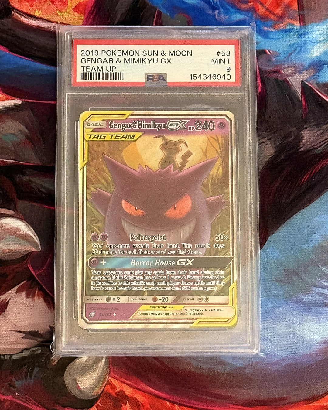 Gengar & Mimikyu GX - Team Up #053/181 (PSA 9)