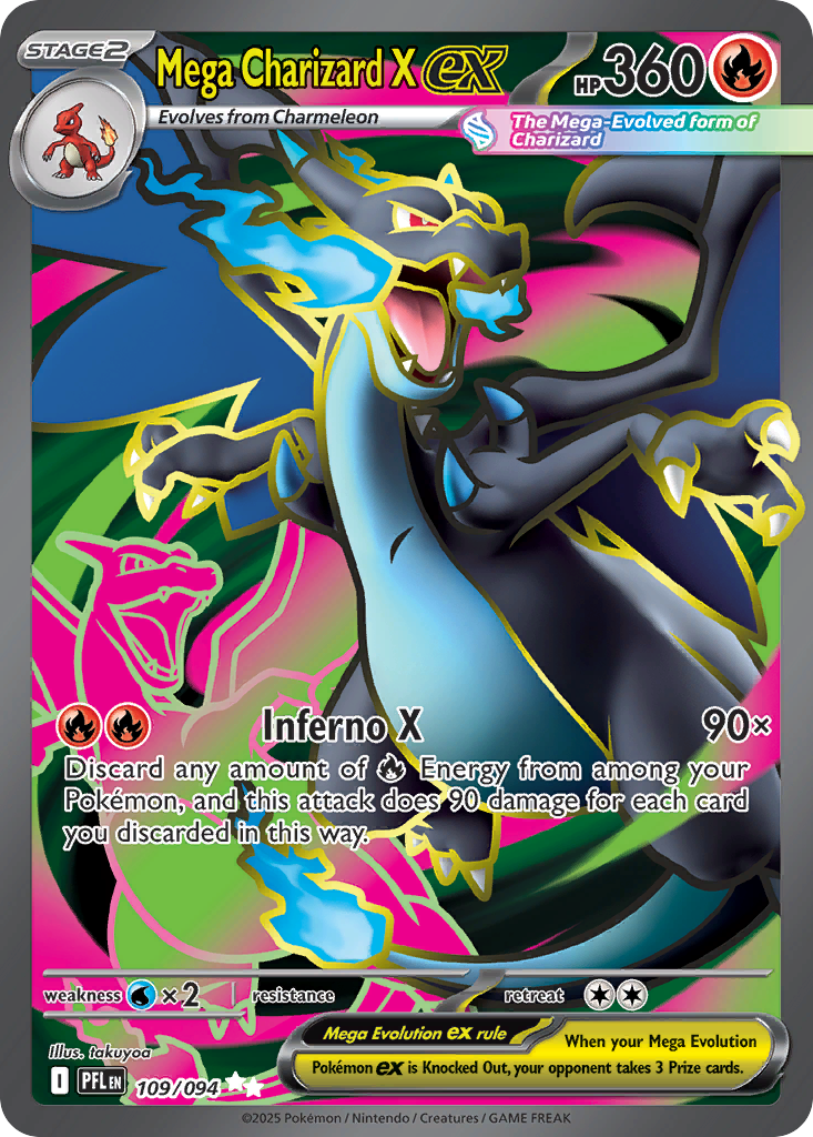 Mega Charizard X ex - Phantasmal Flames #109/094
