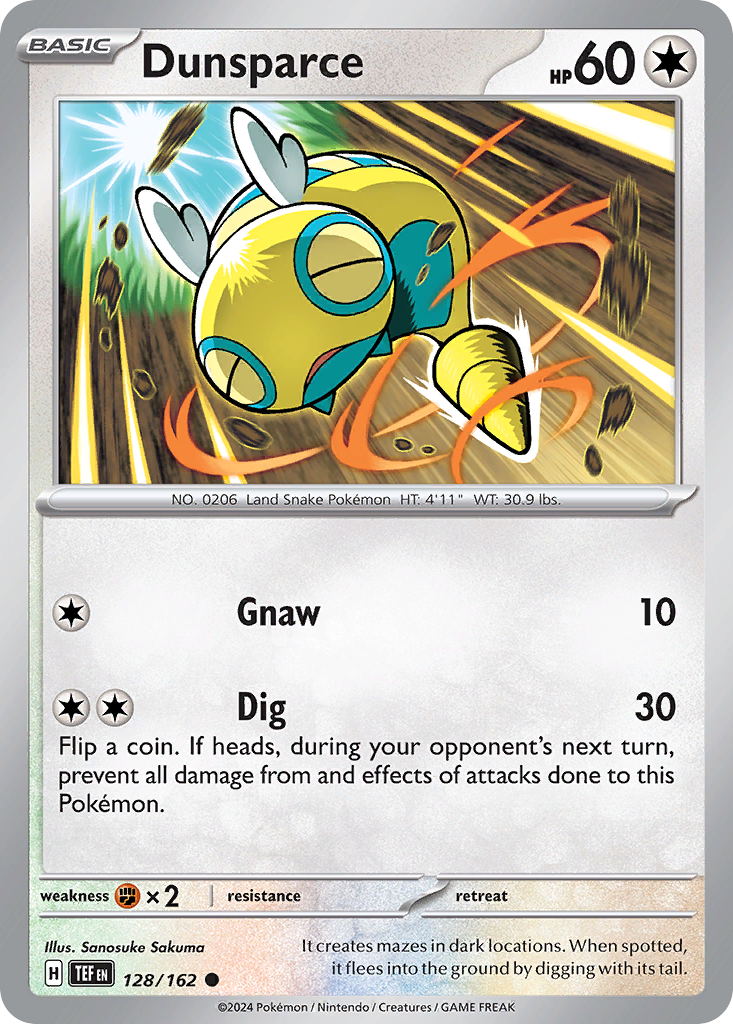 Dunsparce - Temporal Forces #128 (Reverse Holo)