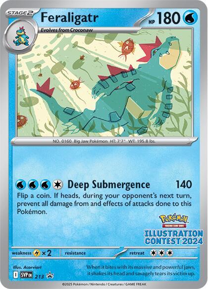 Feraligatr - Scarlet & Violet Promo #213 (Illustration Contest 2024)