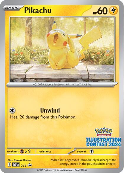Pikachu - Scarlet & Violet Promo #214 (Illustration Contest 2024)
