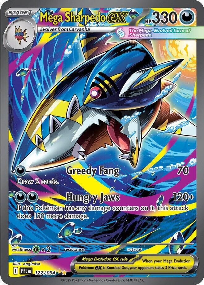 Mega Sharpedo ex - Phantasmal Flames #127/094 FA