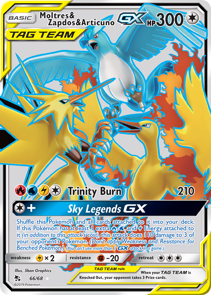 Moltres & Zapdos & Articuno GX - Hidden Fates #066 (Full Art)