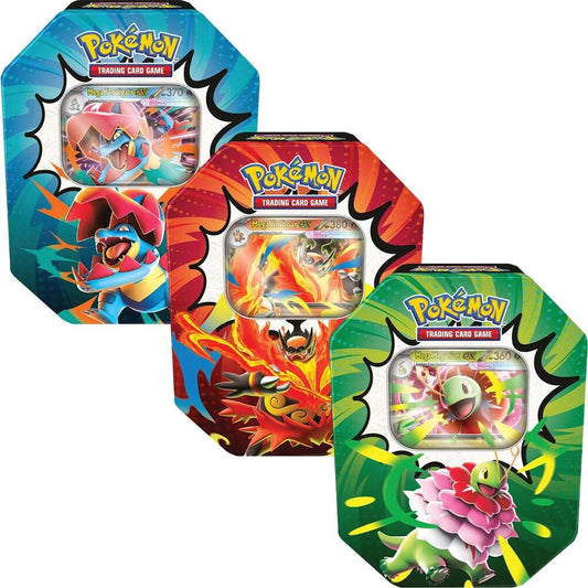 Pokemon TCG Mega Evolution Ascended Heroes tins, Mega Feraligatr ex, Mega Meganium ex and Mega Emboar ex