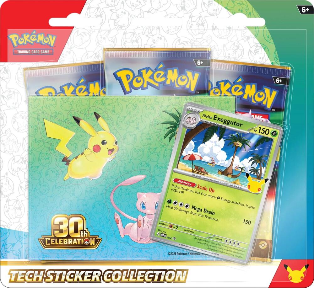 Pokémon TCG 30th Celebration Tech Sticker Collection, Alolan Exeggutor, English