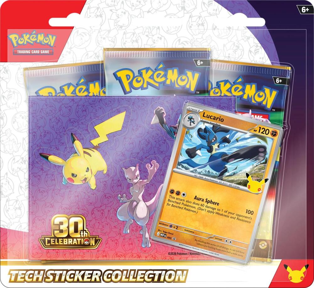 Pokémon TCG 30th Celebration Tech Sticker Collection, Lucario, English