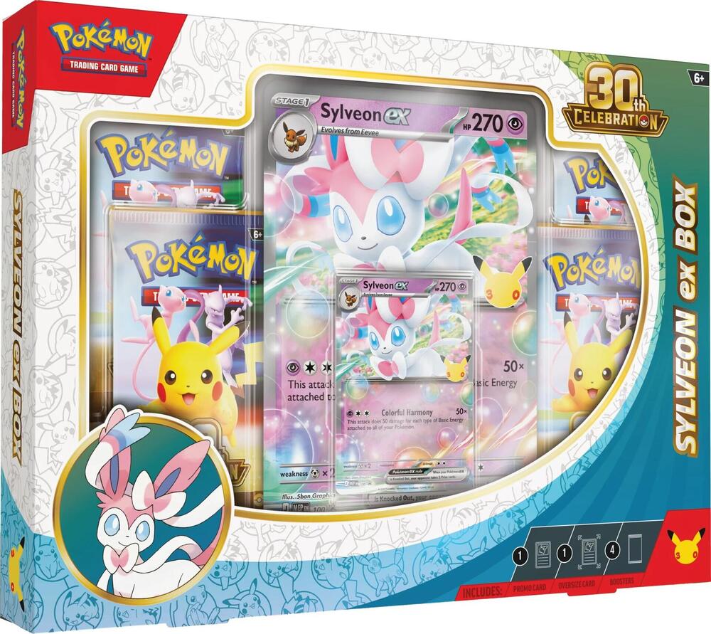 Pokémon TCG 30th Celebration Sylveon ex Box, English