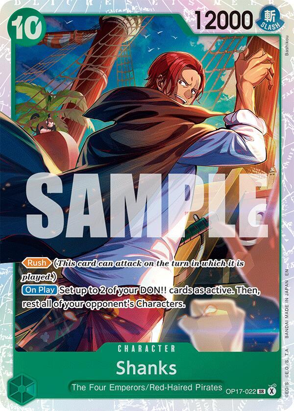 Shanks - The World's Strongest Warriors #OP17-022 (Super Rare)