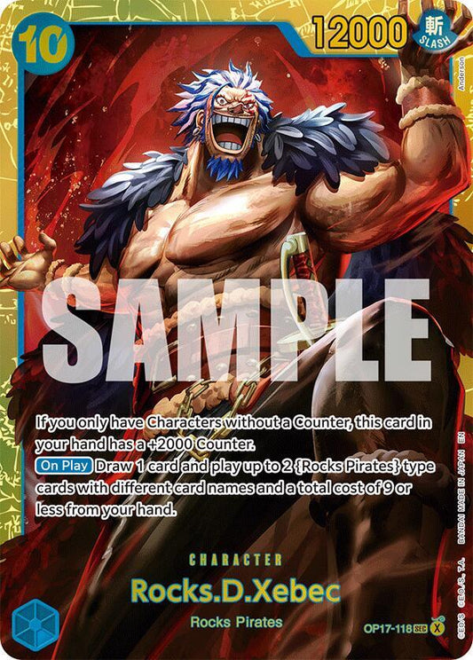 Rocks.D.Xebec - The World's Strongest Warriors #OP17-118 (Secret Rare)