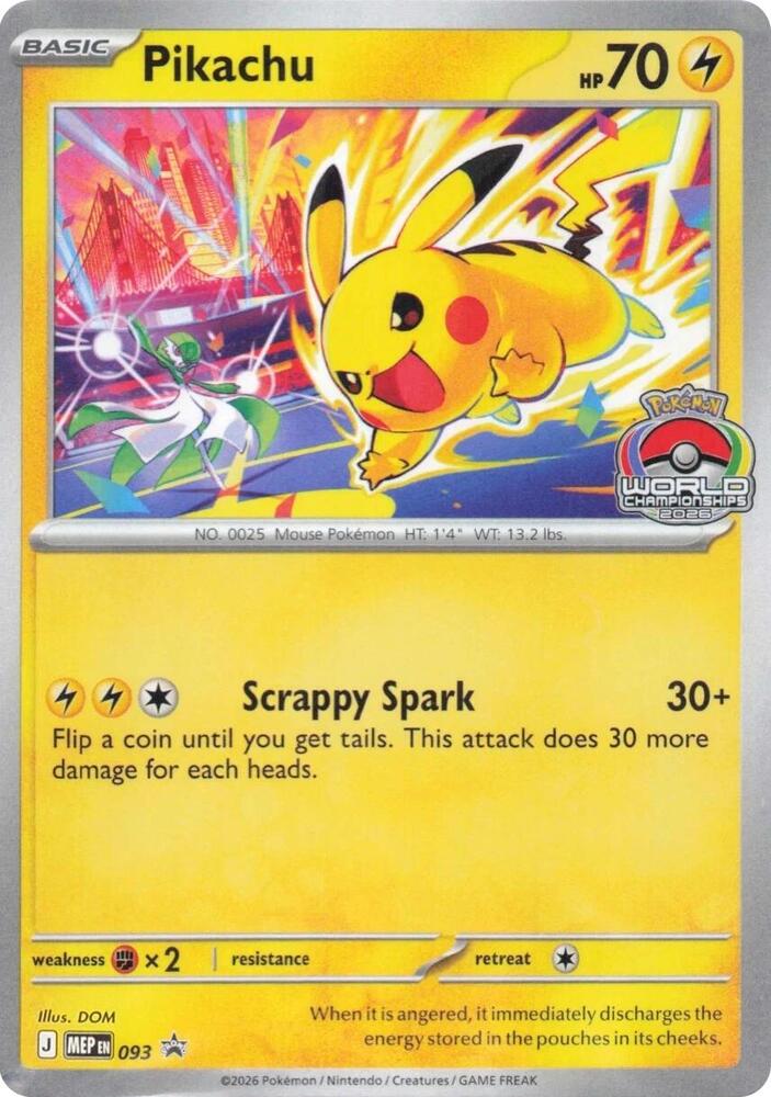Pikachu - Mega Evolution Promo #093 (World Championships 2026)