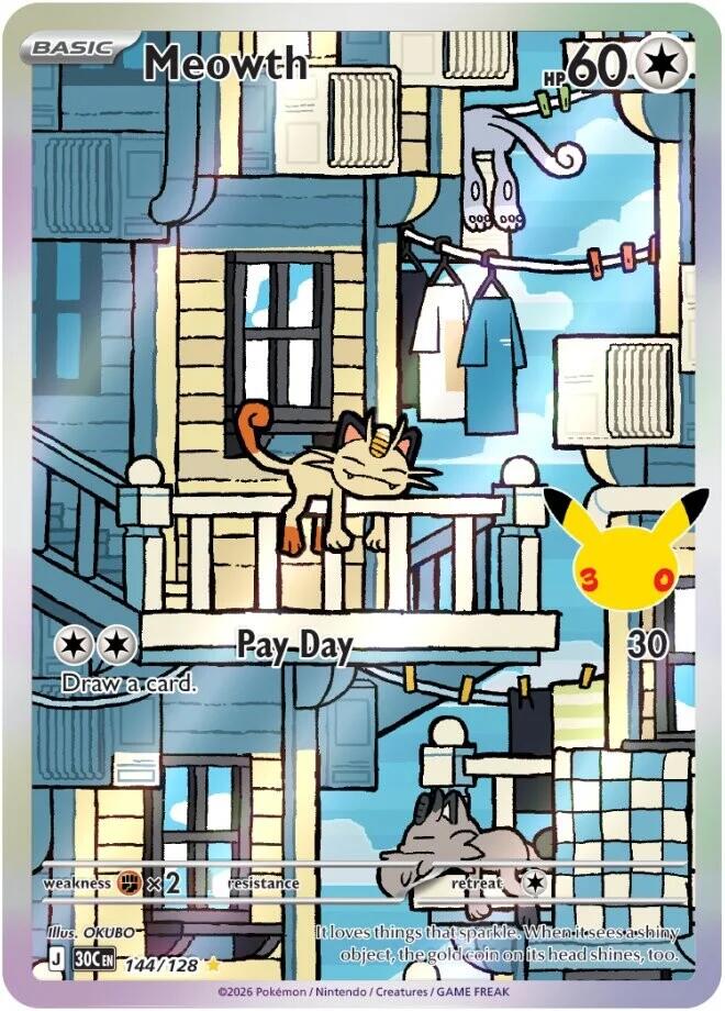 Meowth 144/128 Illustration Rare