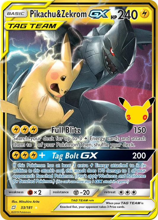 Pikachu and Zekrom GX 33/181 Classic Collection