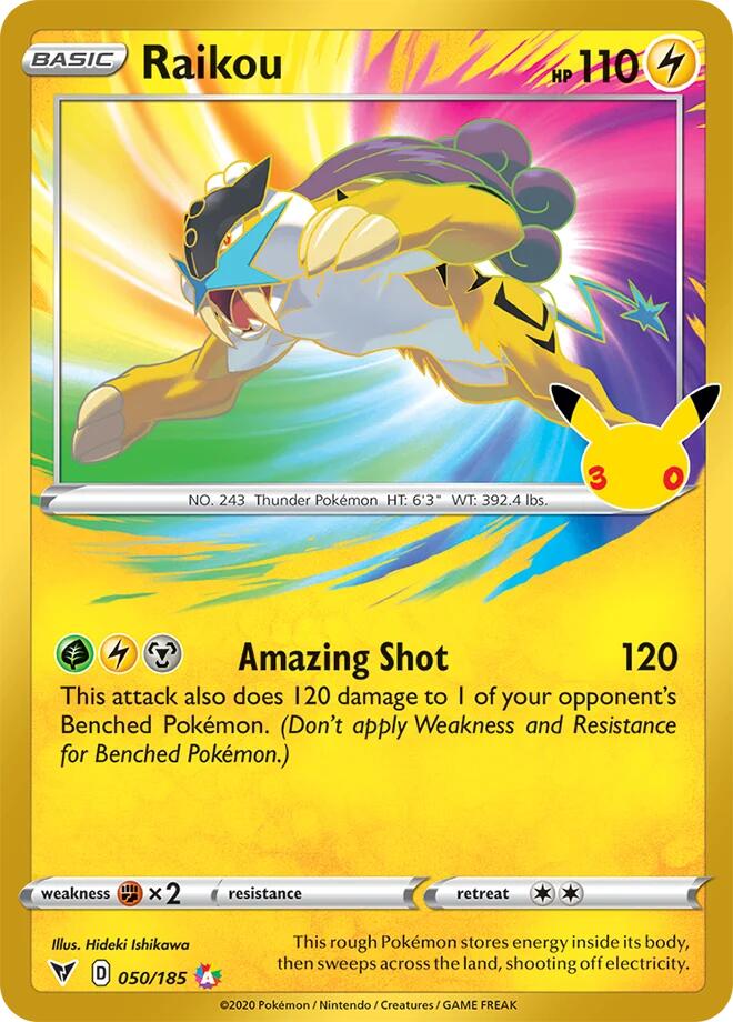 Raikou - 30th Celebration #50/185 (Classic Collection)