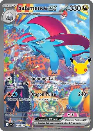 Salamence ex - 30th Celebration #156/128 (Special Illustration Rare)