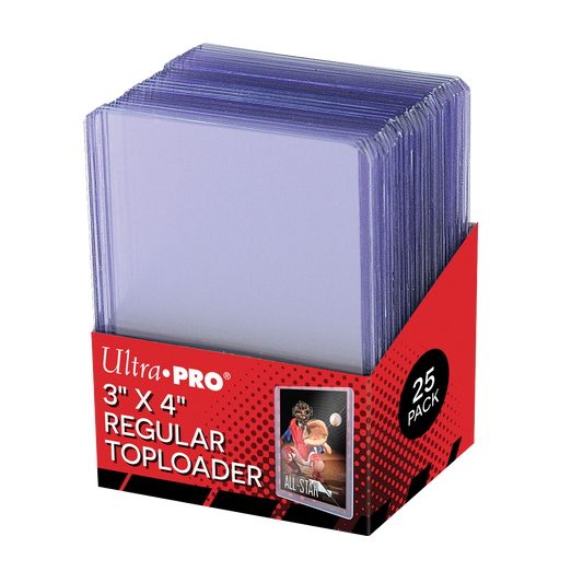 Ultra Pro 3" x 4" Clear Regular Toploaders - 25ct (Standard Size)