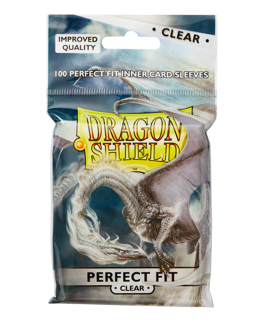 Dragon Shield Perfect Fit Sleeves - Clear, Toploading - 100ct (Standard Size)