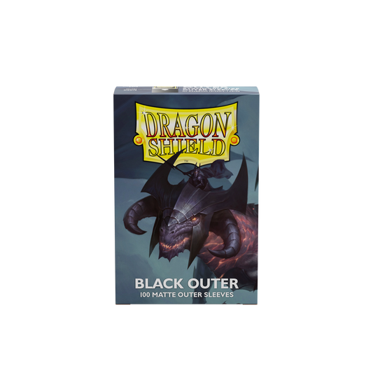 Dragon Shield Outer Sleeves - Matte Black - 100ct (Standard Size)