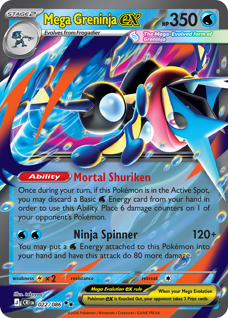 Mega Greninja ex - Chaos Rising #022/086