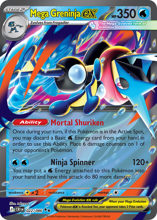 Mega Greninja ex - Chaos Rising #022/086