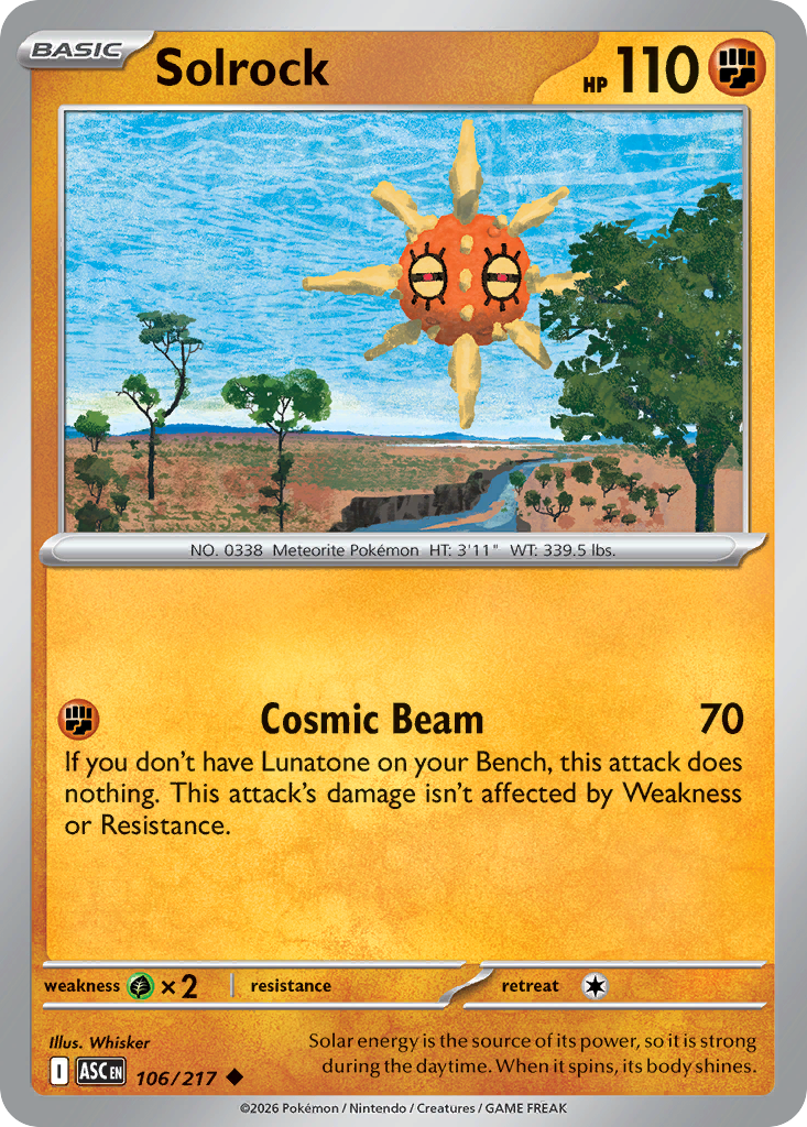 Solrock - Ascended Heroes #106