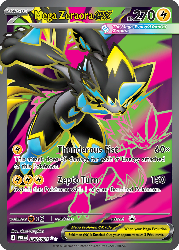 Mega Zeraora ex - Pitch Black #098/084 (Full Art)