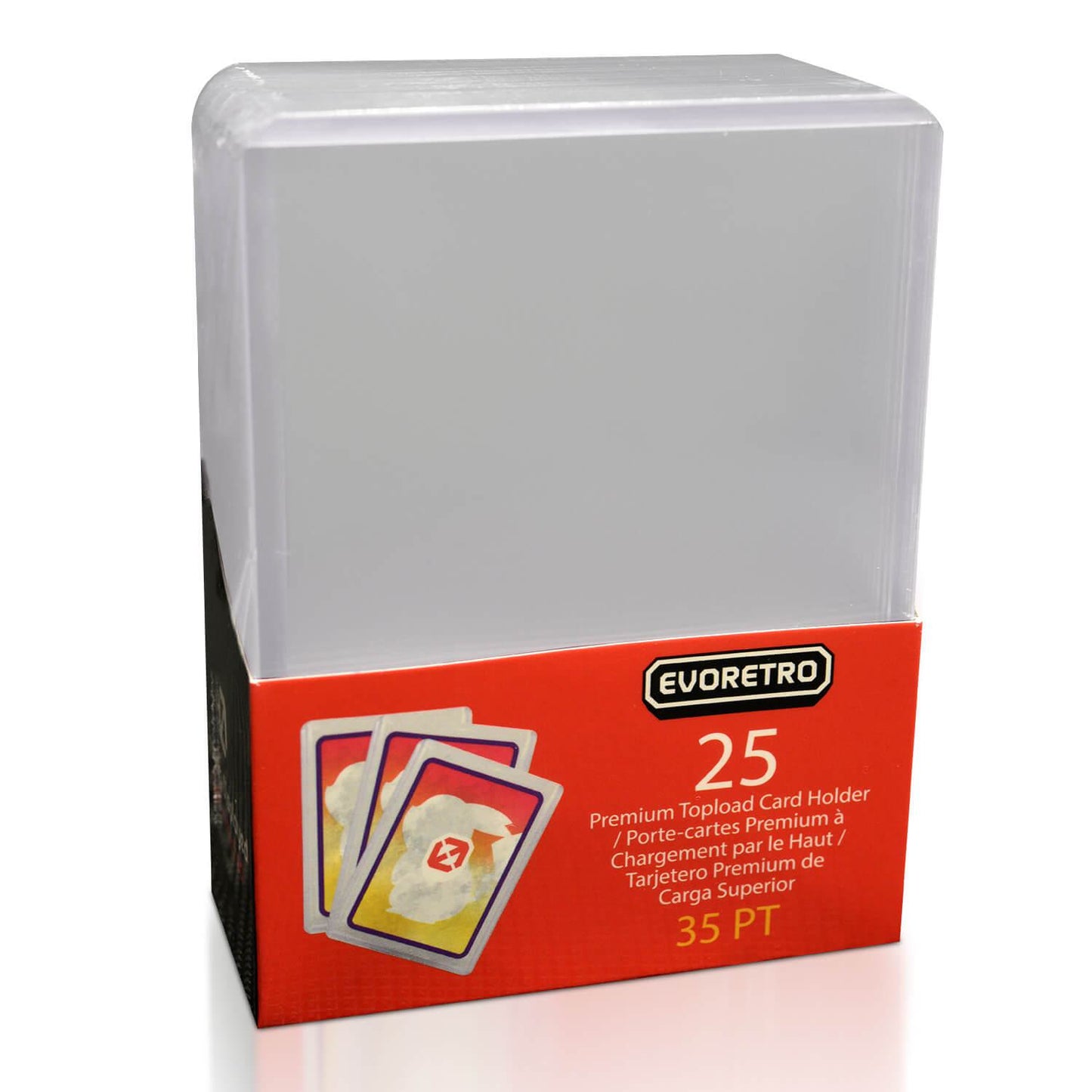 EVORETRO Toploaders 3" x 4" 35pt - 25 Pack