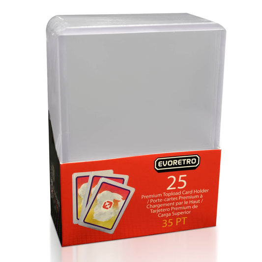 EVORETRO Toploaders 3" x 4" 35pt - 25 Pack
